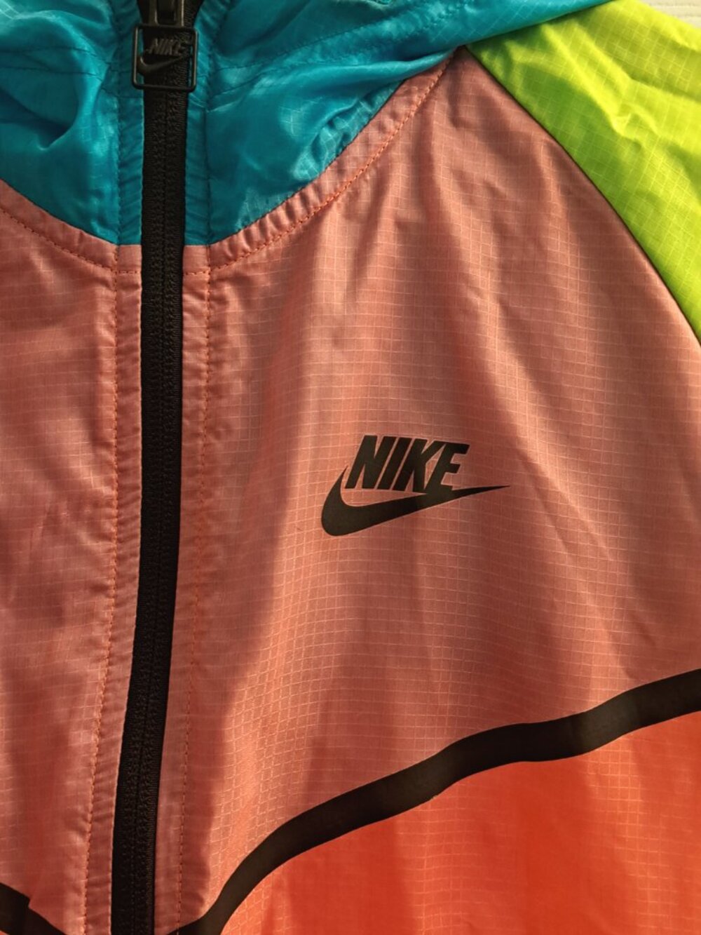 NIKE TECH Color Block woman Hyperfuse Windrunner Jacket Size Small neon 90's HTC - Picture 4 of 14